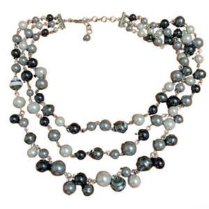 Retired Premier Designs Bauble On Bauble Multi Layer Necklace